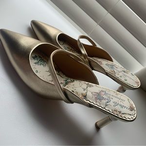 Antonio Melani x Nicola Bathie Maddie Metallic Leather Dress Mules